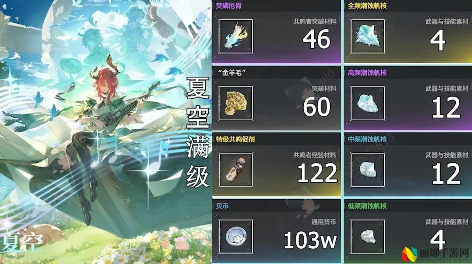 鸣潮夏空培养材料一览