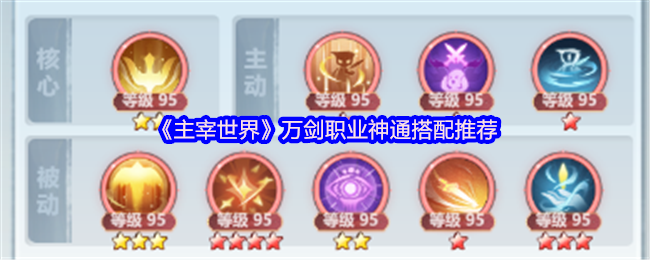 主宰世界万剑职业神通搭配推荐