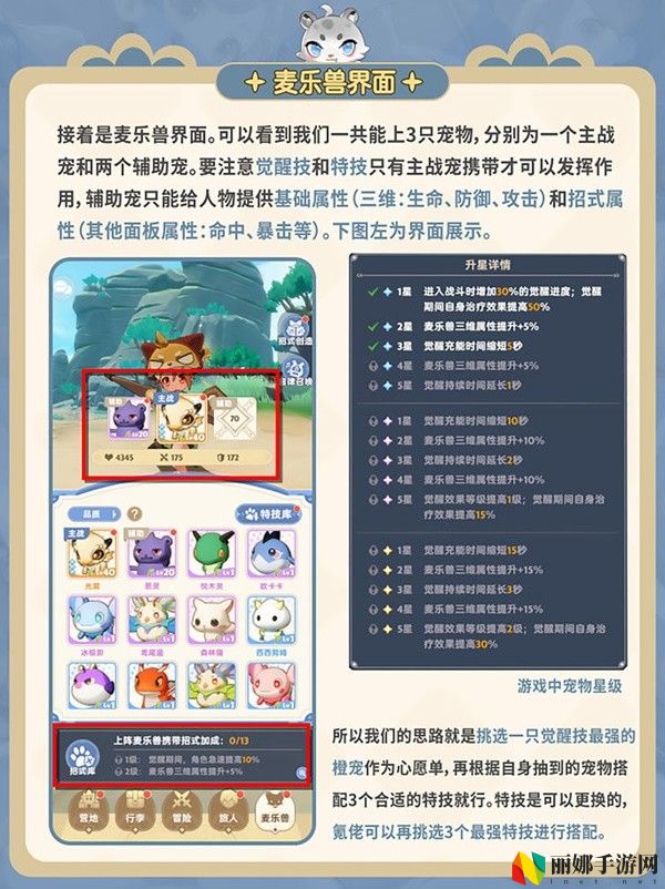 出发吧麦芬麦乐兽系统玩法介绍